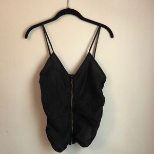 Vintage 1980’s zip front top